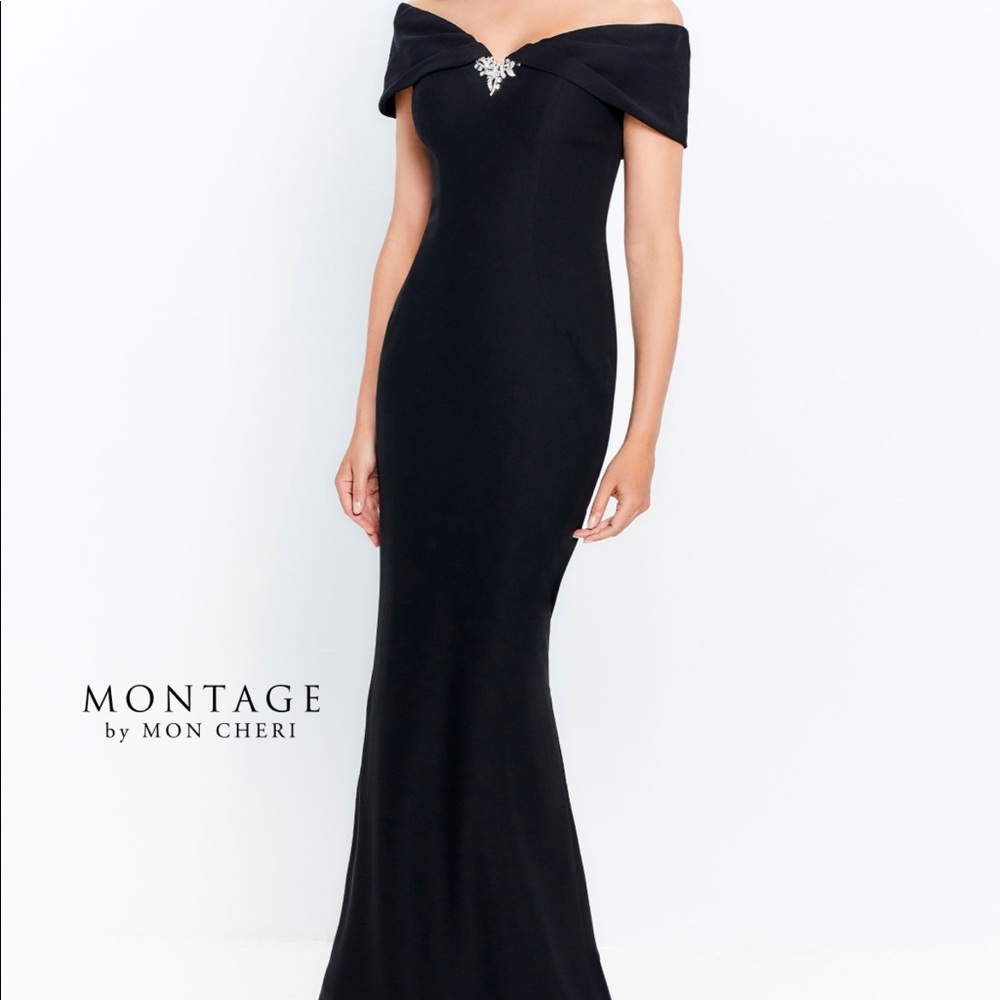 Montage by Mon Cheri Off The Shoulder Gown